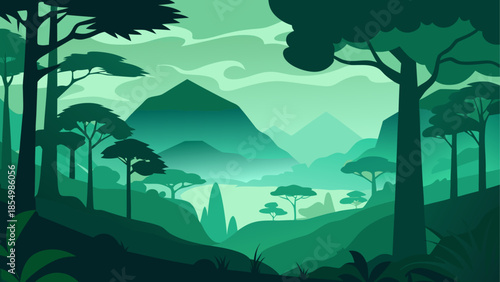 Serene forest landscape