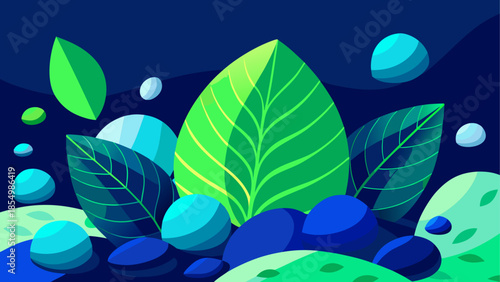 Vibrant leaf landscape