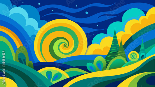 Vibrant cosmic landscape