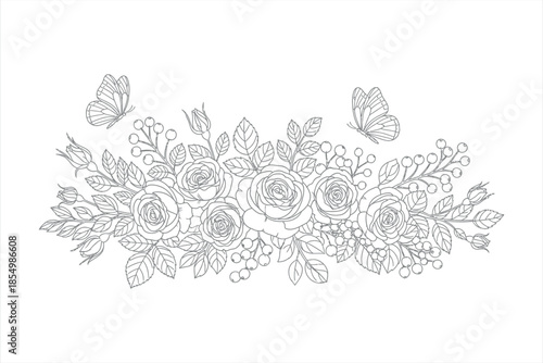 Elegant Floral Butterfly Design