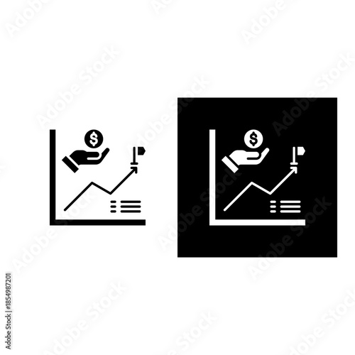 Ipo icon black and white filled.