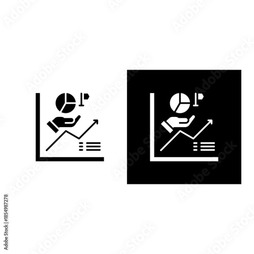 Segmentation icon black and white filled.