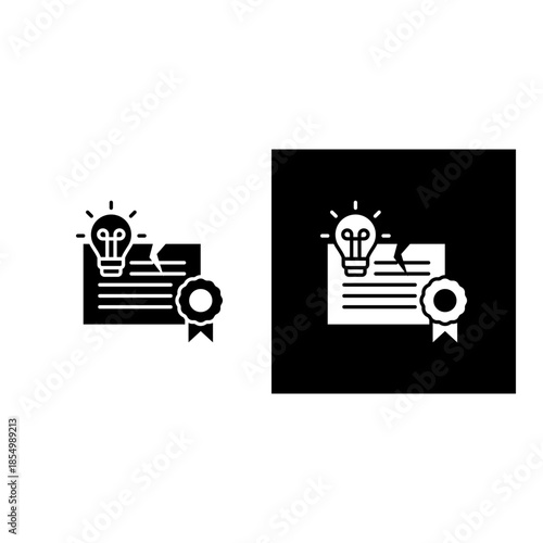 Infringement icon black and white filled.