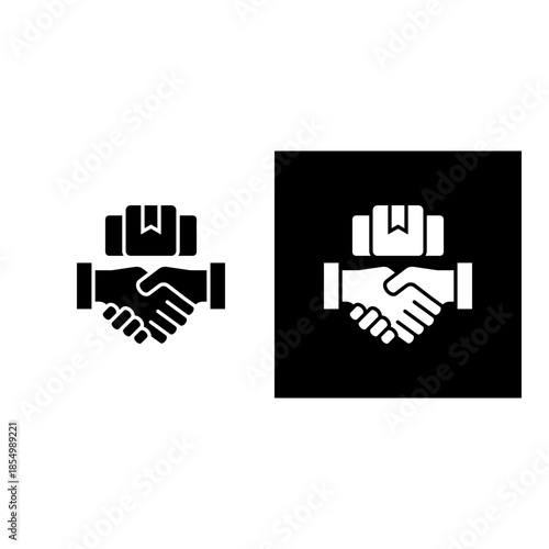 Fair Trade icon black and white filled.