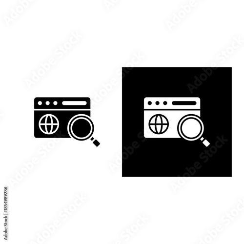 Domain icon black and white filled.