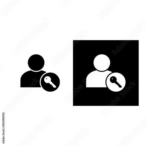 Owner icon black and white filled.