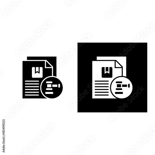 Tender icon black and white filled.