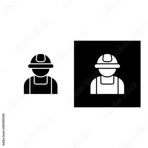 Labor icon black and white filled.