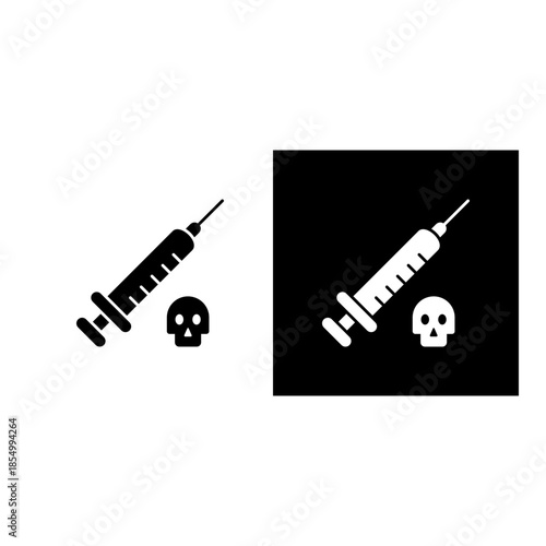 Toxic icon black and white filled.