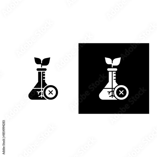 No Gmo icon black and white filled.