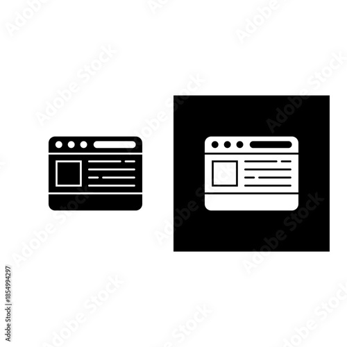 Browser icon black and white filled. Free Download Browser icon black and white filled. - GFXLoad