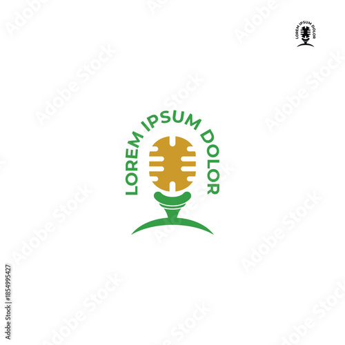 Abstract logo for a podcast channel that talks about golf
