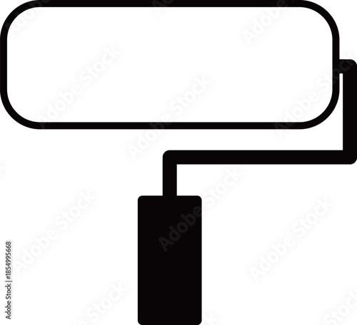 ペイントローラーのアイコン　モノトーン