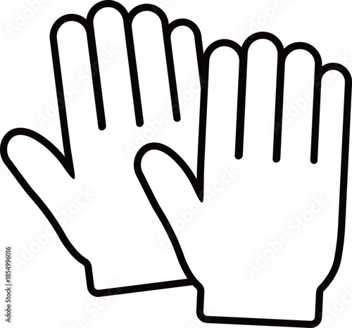 手袋のアイコン　モノトーン