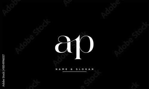 AP, PA, A, P Abstract Letters Logo Monogram