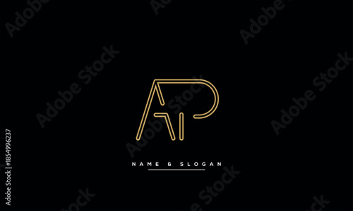 AP, PA, A, P Abstract Letters Logo Monogram