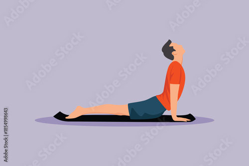 Physical activity people warm up yoga. Physical Activity Concept. Colored flat vector illustration isolated