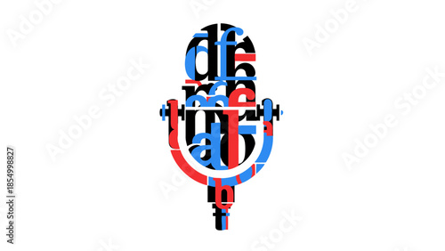 Colorful Microphone Logo A Graphic Design Illustration for Broadcasting and Podcast Production