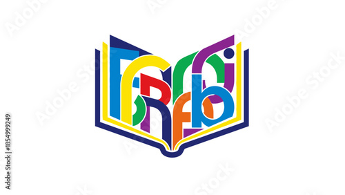 Colorful abstract book logo design Perfect for education, learning, and reading enthusiasts
