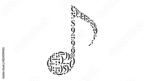 Musical Note Composition A Unique Artistic Representation of Sound and Rhythm in Creative Form