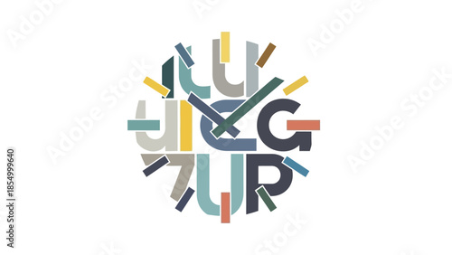 Abstract Typography Design A Modern Composition for Creative Expression and Visual Impact