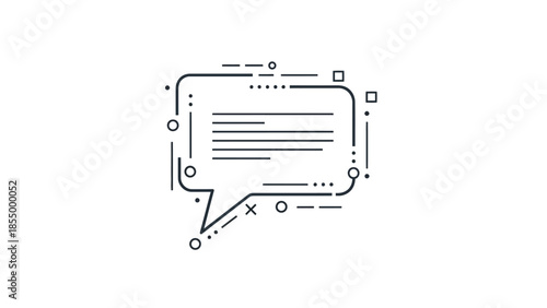 Conceptual Speech Bubble Illustration for Communication and Dialogue