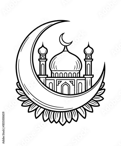 Vintage India travel stamp featuring a vector illustration of the Taj Mahal architecture as a cultural landmark symbol and mosque silhouette icon