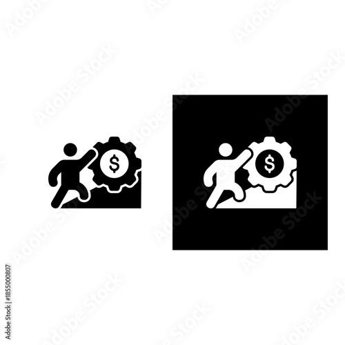 Efforts icon black and white filled.