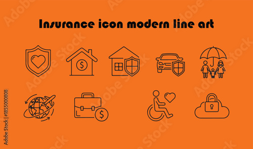 insurance icon set
