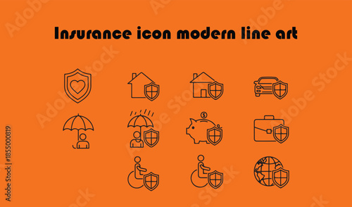 insurance icon set