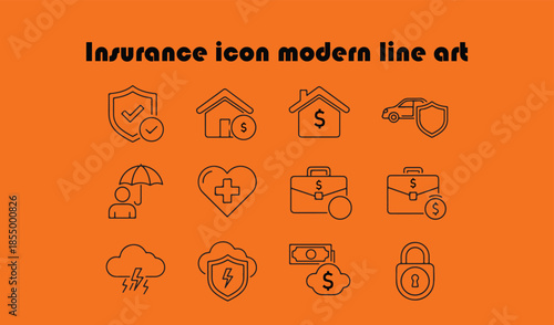 insurance icon set