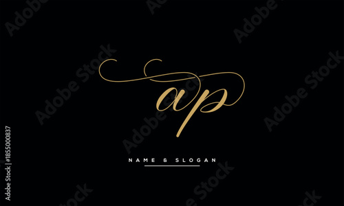 AP, PA, A, P Abstract Letters Logo Monogram