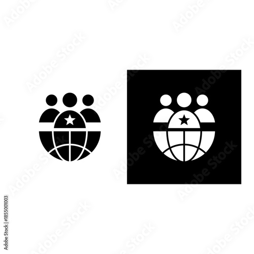 Talent icon black and white filled.