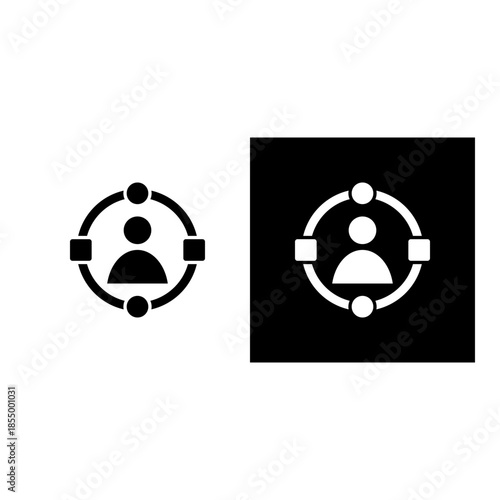 Adaptation icon black and white filled.