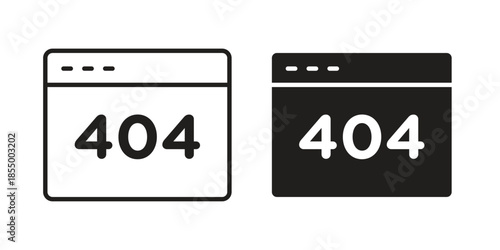 404 Error icons for web developers and designers,