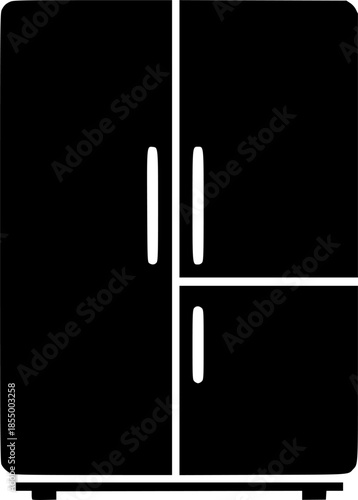 cold double fridge icon sign vector
