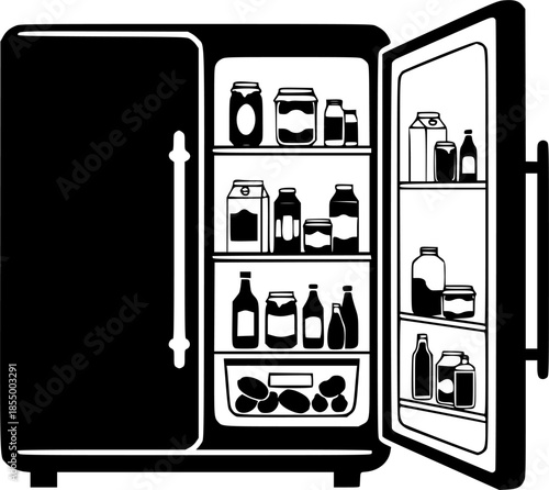 cold double fridge icon sign vector
