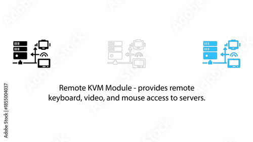 Remote kvm module icons and diagram