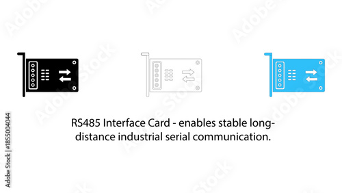 Rs485 interface card for industrial serial communication