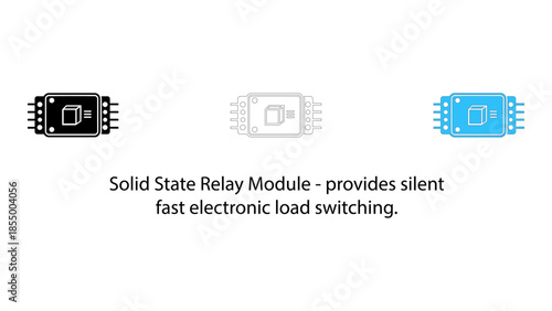 Solid state relay module for silent and fast electronic load switching