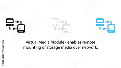 Virtual media module enables remote storage media mounting over network