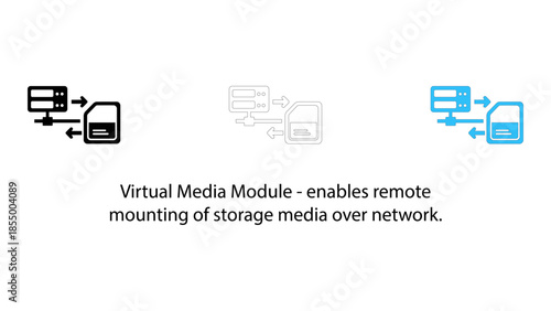 Virtual media module_ enabling remote storage media mounting over network