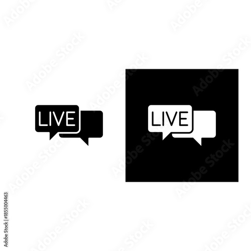 Live icon black and white filled.
