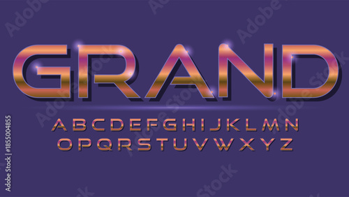 chromatic metal isolated letters