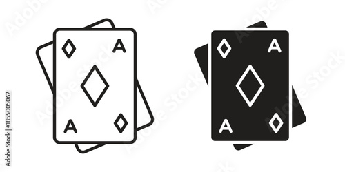 Baccarat icons for web developers and designers,