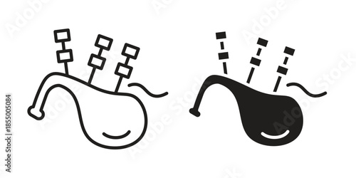 Bagpipes icons for web developers and designers,