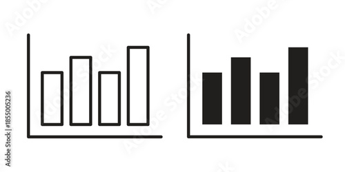Bar diagram icons for web developers and designers,