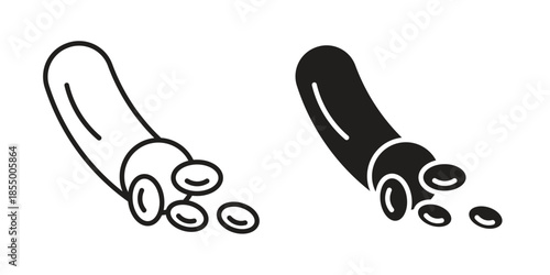 Blood vessel icons for web developers and designers,