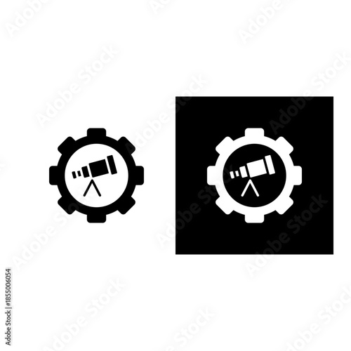 Vision icon black and white filled.