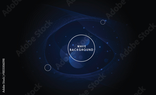 Celestial Deep Sea Wave – Abstract Blue Glowing Waves and Starry Particle Background, perfect for modern web headers